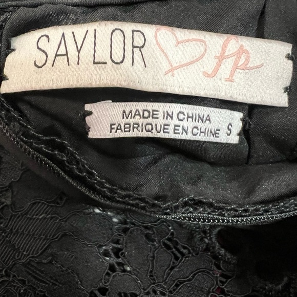 Free People x Saylor Cherie Black Lace Cocktail Mini Dress Women’s Small - Picture 10 of 12